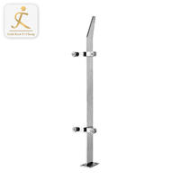 Chinese different style SS304 850mm stainless steel hairline balustrade newel posts staircase stainless steel pillars