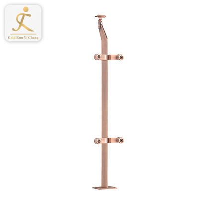 durable metal stair handrail balusters for sale rose gold stair railing 304/316 stainless steel handrail design for stairs