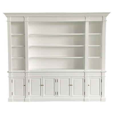 Dundee Hamptons Entertainment Full Wall Bookcase P1803-270