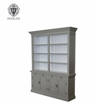 French Library Two-Bay Bookcase No Ladder P1804-C