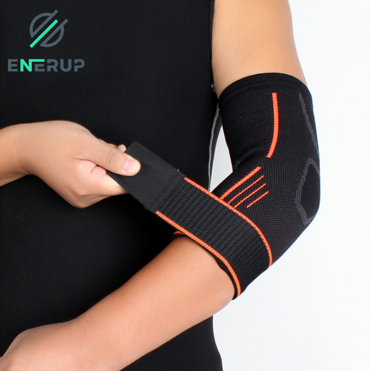 Enerup Elastic Basketball Protective Compression Tennis Elbow Brace Support Arm Sleeve Custom with Ajustable Strap