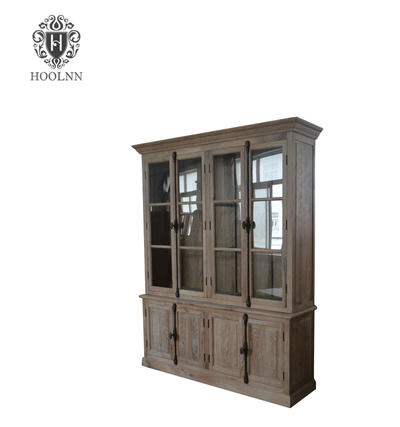French style furniture Recycled Reclaimed distressed wood glazed cabinet W5875