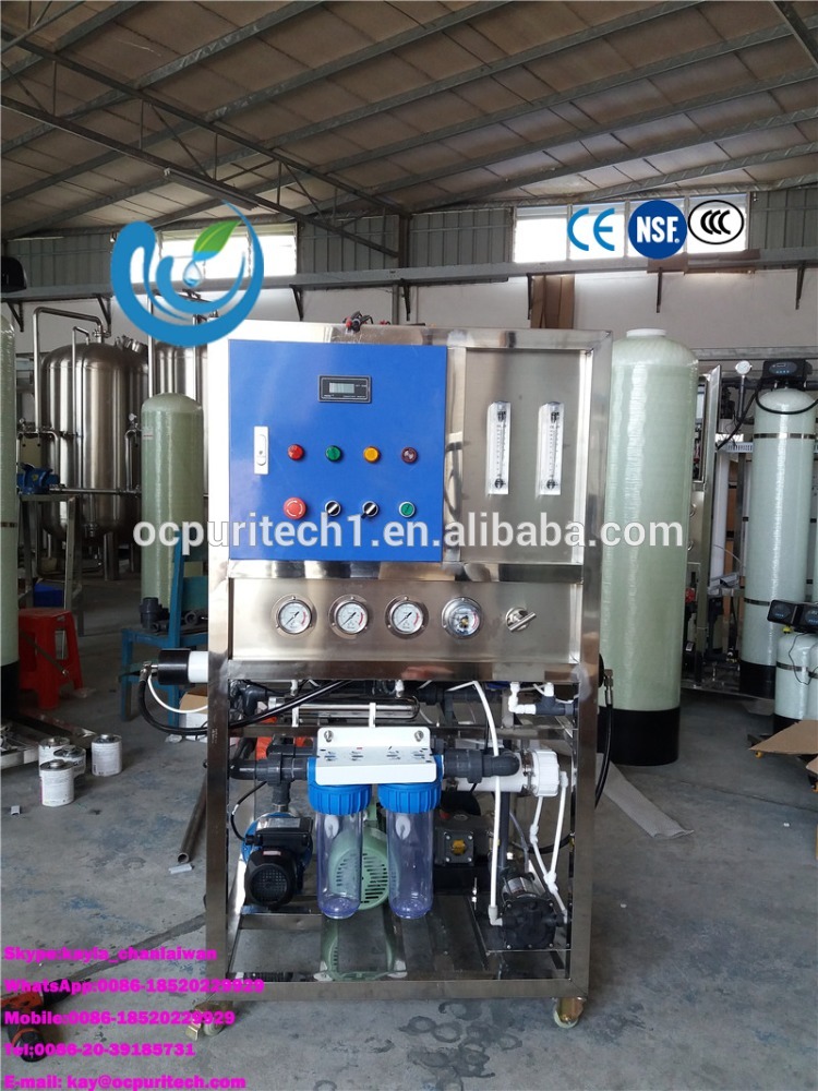 product-1TD Blue color moveable salty desalination plant seawater to drinking water machine-Ocpurite-1