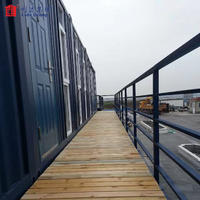 Portable container lunch room, portable lunch room cabins