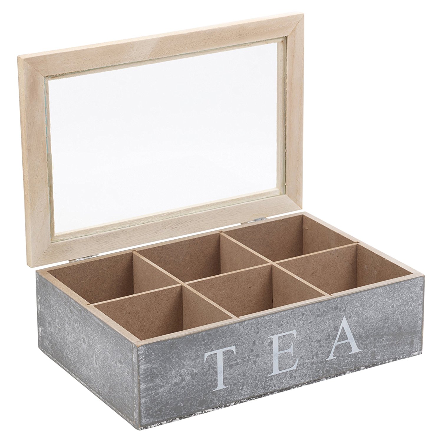 custom natural wooden tea box with glass lid accept oem odm order