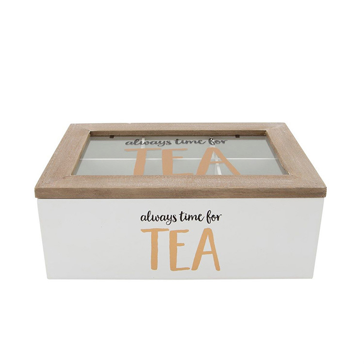6 Compartment bamboo tea box with competitive price