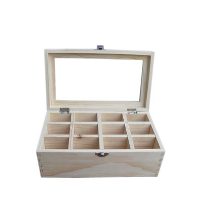 Natural Simple Useful style wood tea storage wood box tea