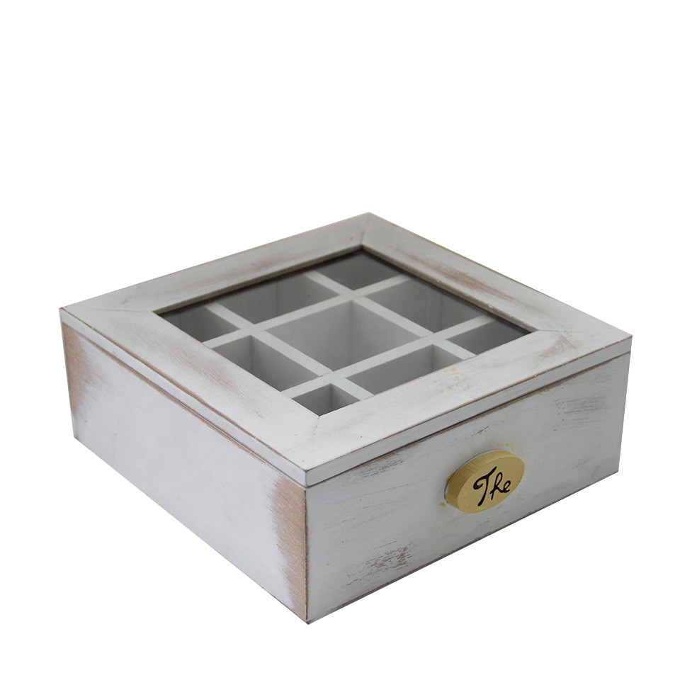 Hot sale Customized glass lid wooden tea box wooden tea boxes wholesale