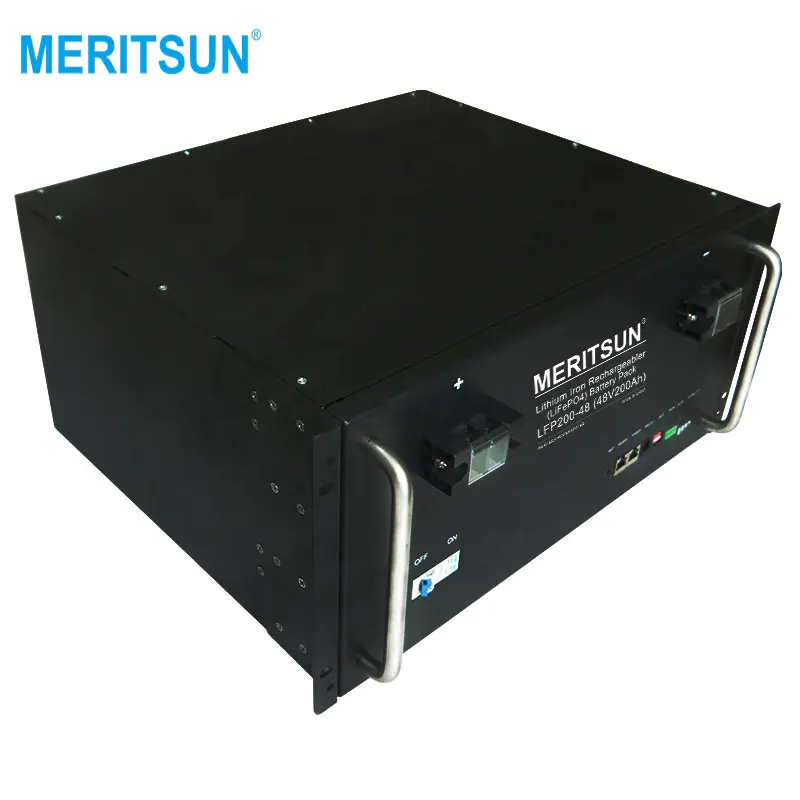 Lithium Battery with RS485 Lithium Iron Long Life 6000cycles Phosphate 5kw 10kwh 24 Volt 48v Free Customized MERITSUN Lifepo4