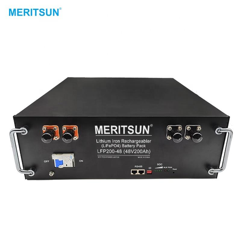MeritSun 5.2 Kwh Lithium Ion Battery 48V 200Ah Solar Energy Lithium Rechargeable Battery Depth Cycle