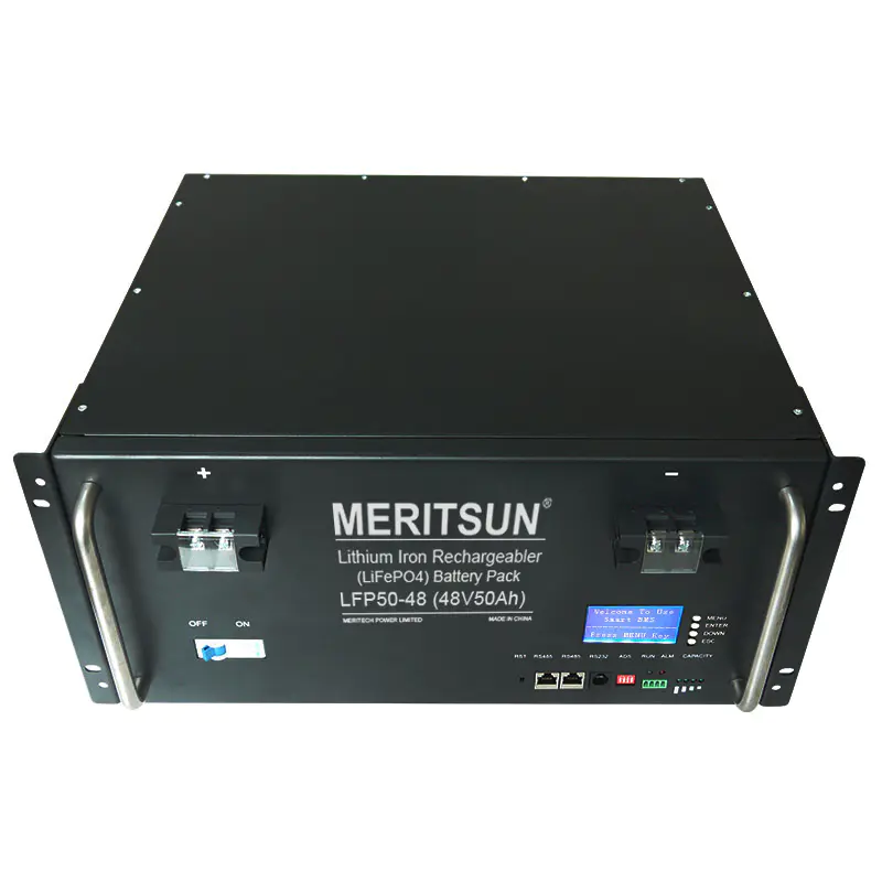 MeritSun Hot Sale li ion battery pcak 48v 40ah 60ah 100ah 150ah 200ah for energy Storage system