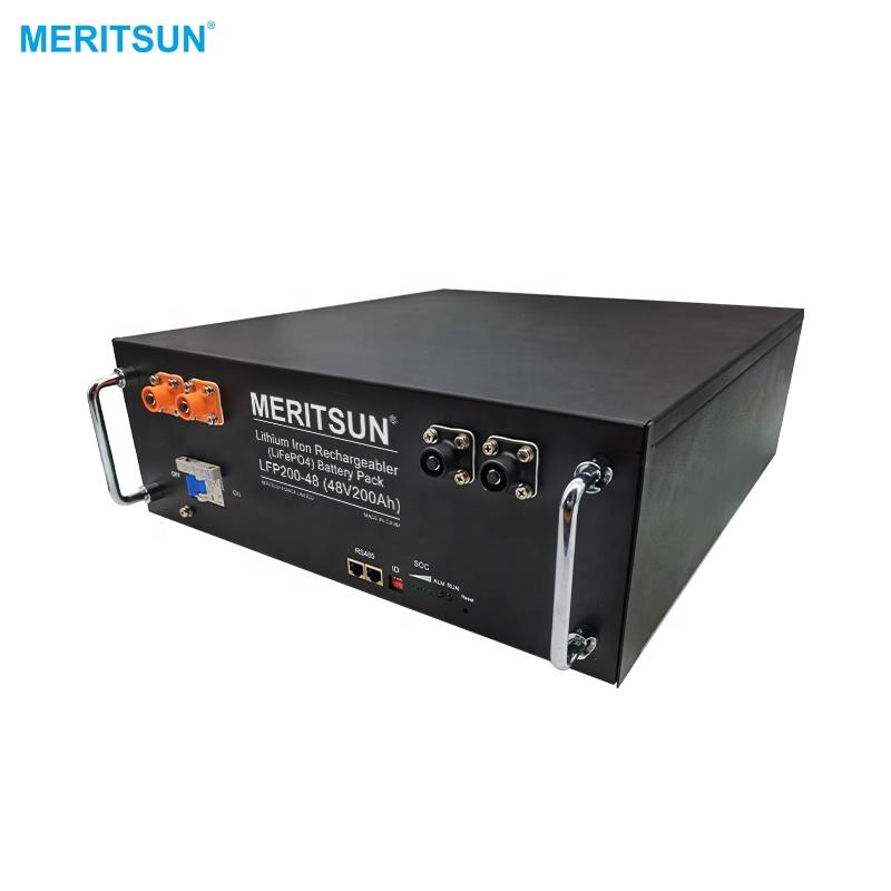 MeritSun LiFePO4 Lithium Battery High Voltage 48V 51.2V 100ah 200ah with BMS Lithium ion Battery System