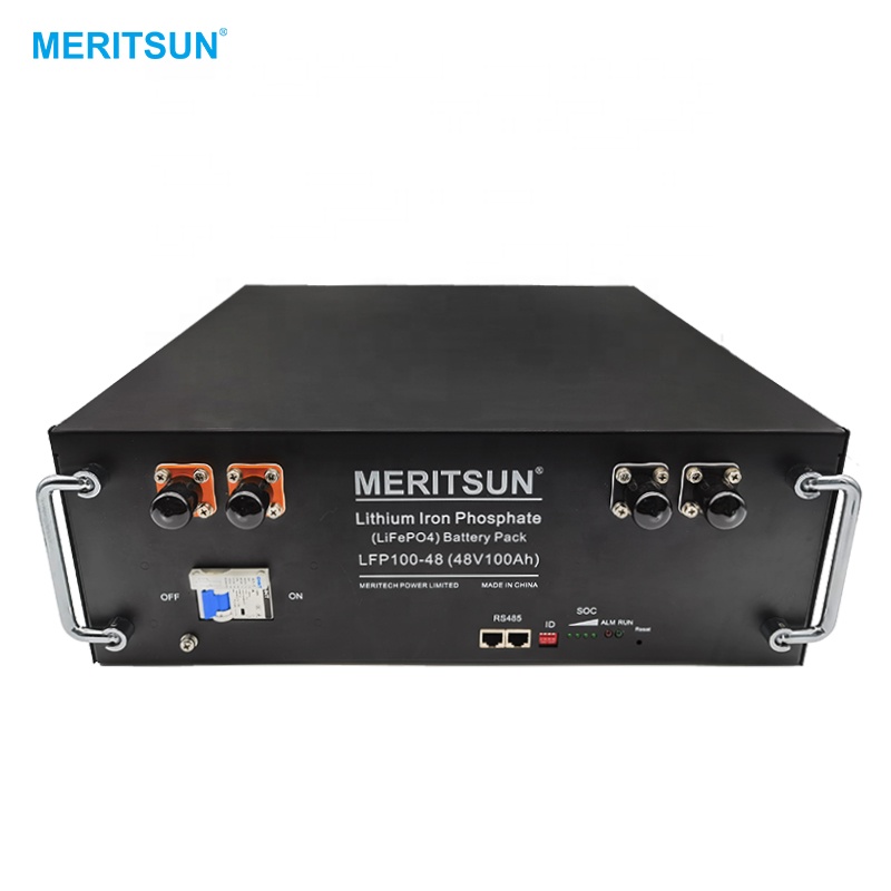 MeritSun Lithium Battery 51.2V 100Ah 48V Solar Lithium Battery Depth Cycle  Lifepo4 Battery-MERITSUN