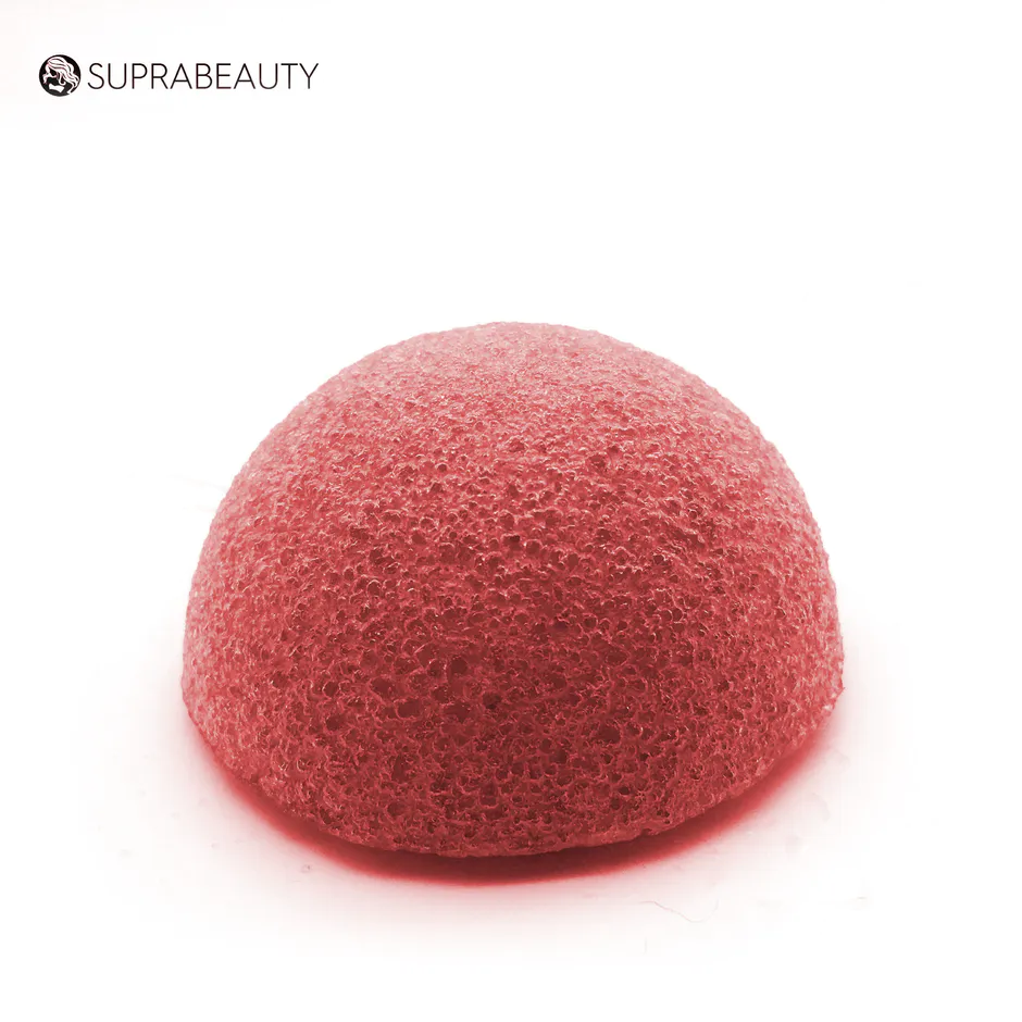 wholesale 100 % Sponge facial puff pink french clay konjac sponge