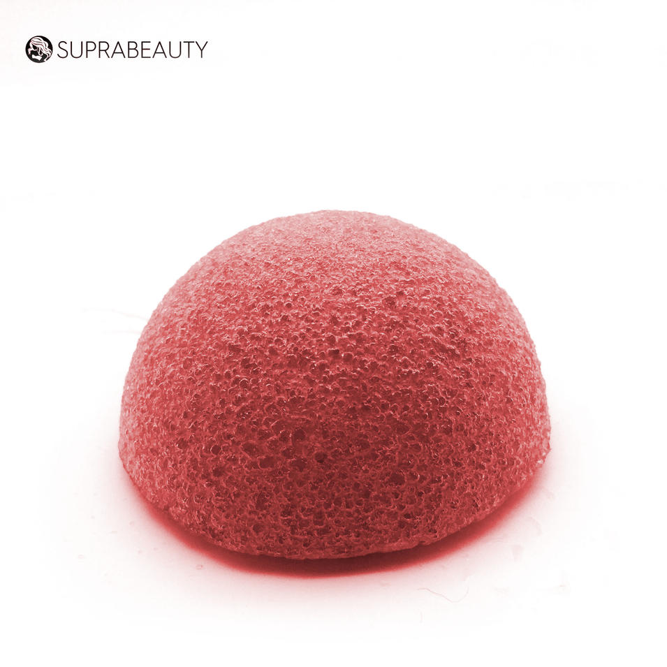 wholesale 100 % Sponge facial puff pink french clay konjac sponge