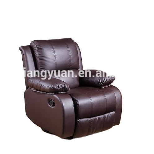 Newest Living room furniture easy boy rocker recliner pu leather chair arm chair Tan leather