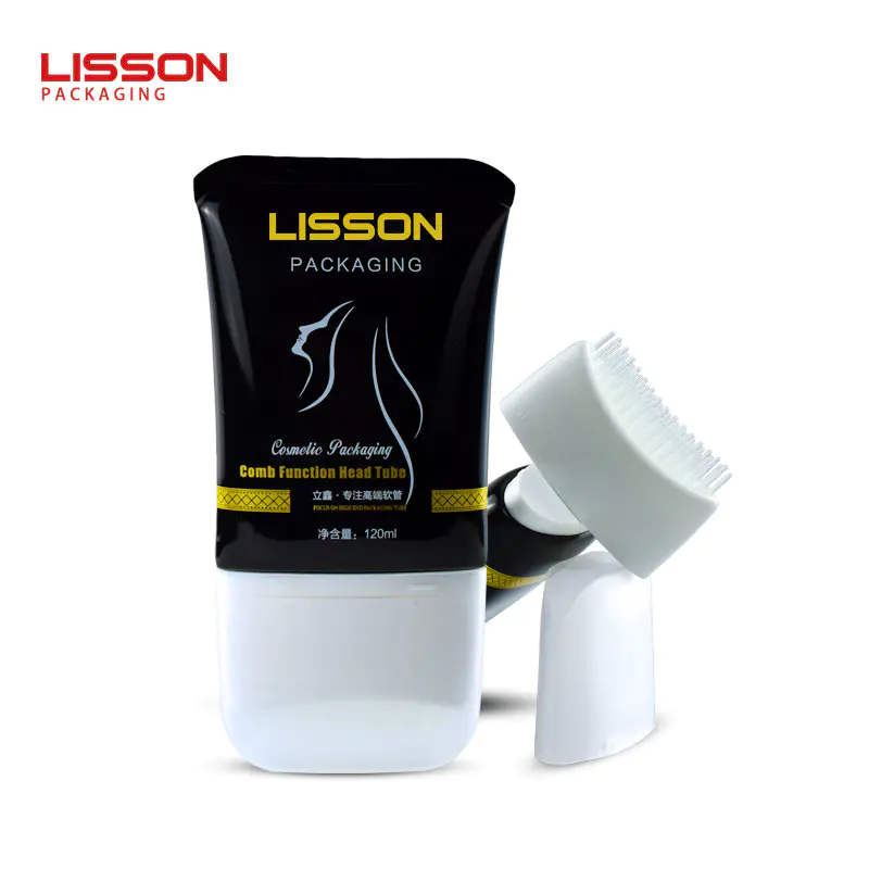 200ml recyclable packaging plastic hair shampoo tube with metallized screw cap middle hole