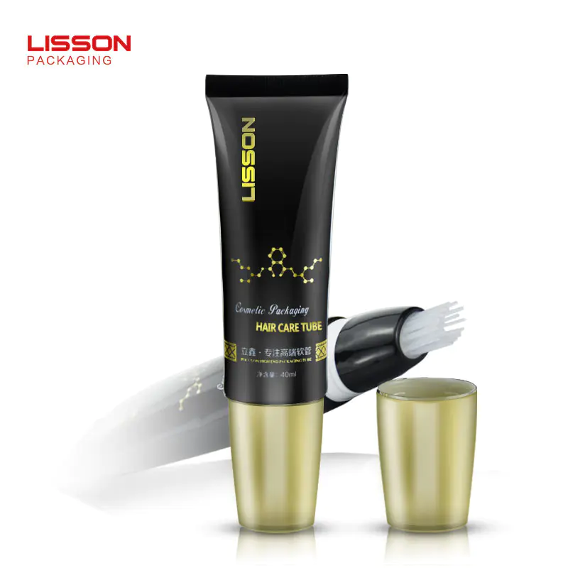 200ml recyclable packaging plastic hair shampoo tube with metallized screw cap middle hole