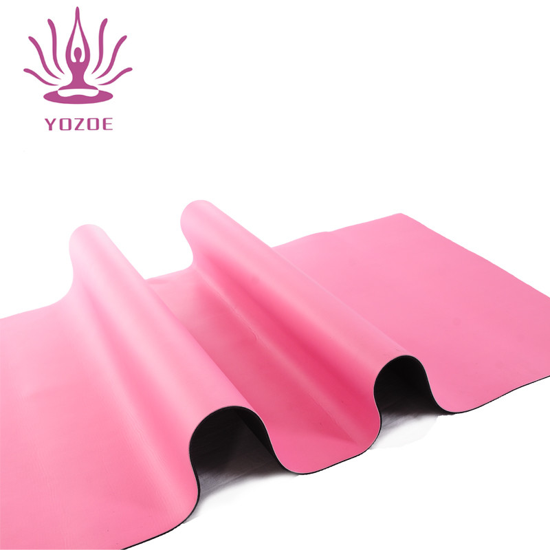 Custom organic eco friendly 3mm pu yoga mat, natural rubber yoga mat