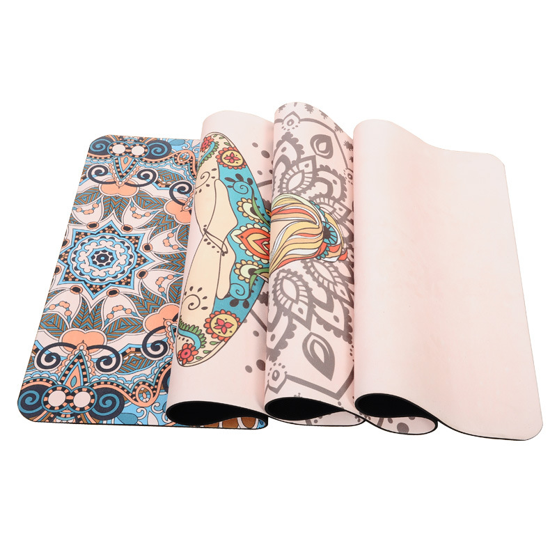 product-Tigerwings high quality anti slip folding suede rubber yoga mat with custom print-Tigerwings-1