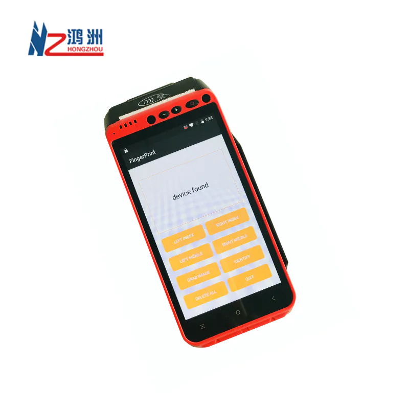 Portable Pos Terminal Android 5.1 NFC Terminal POS with Fingerprint Reader