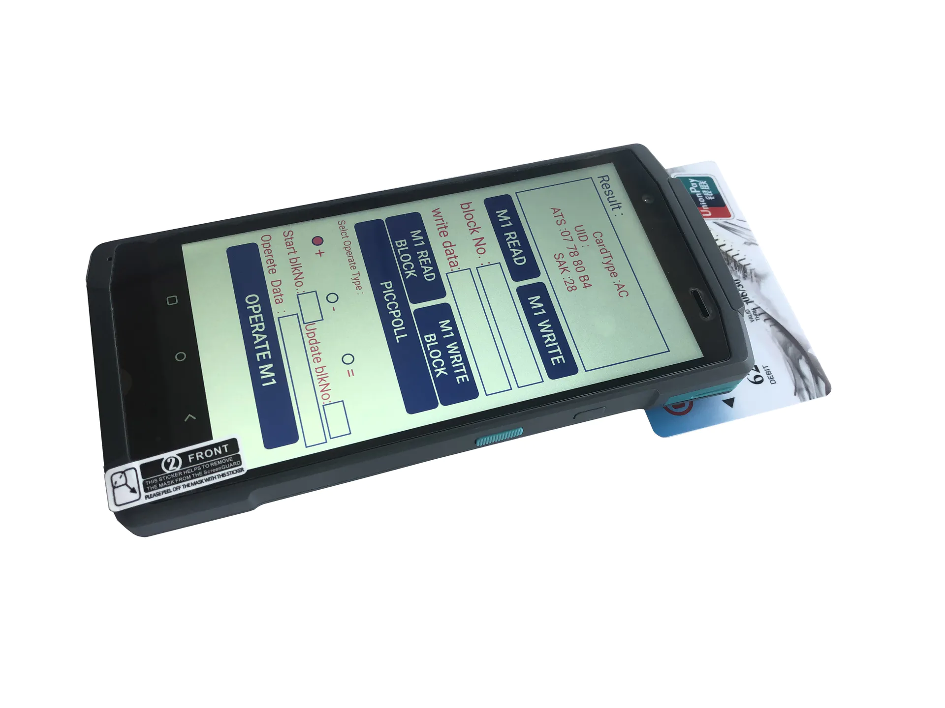 NFC Android Payment System Handheld POS Terminal With Card Reader