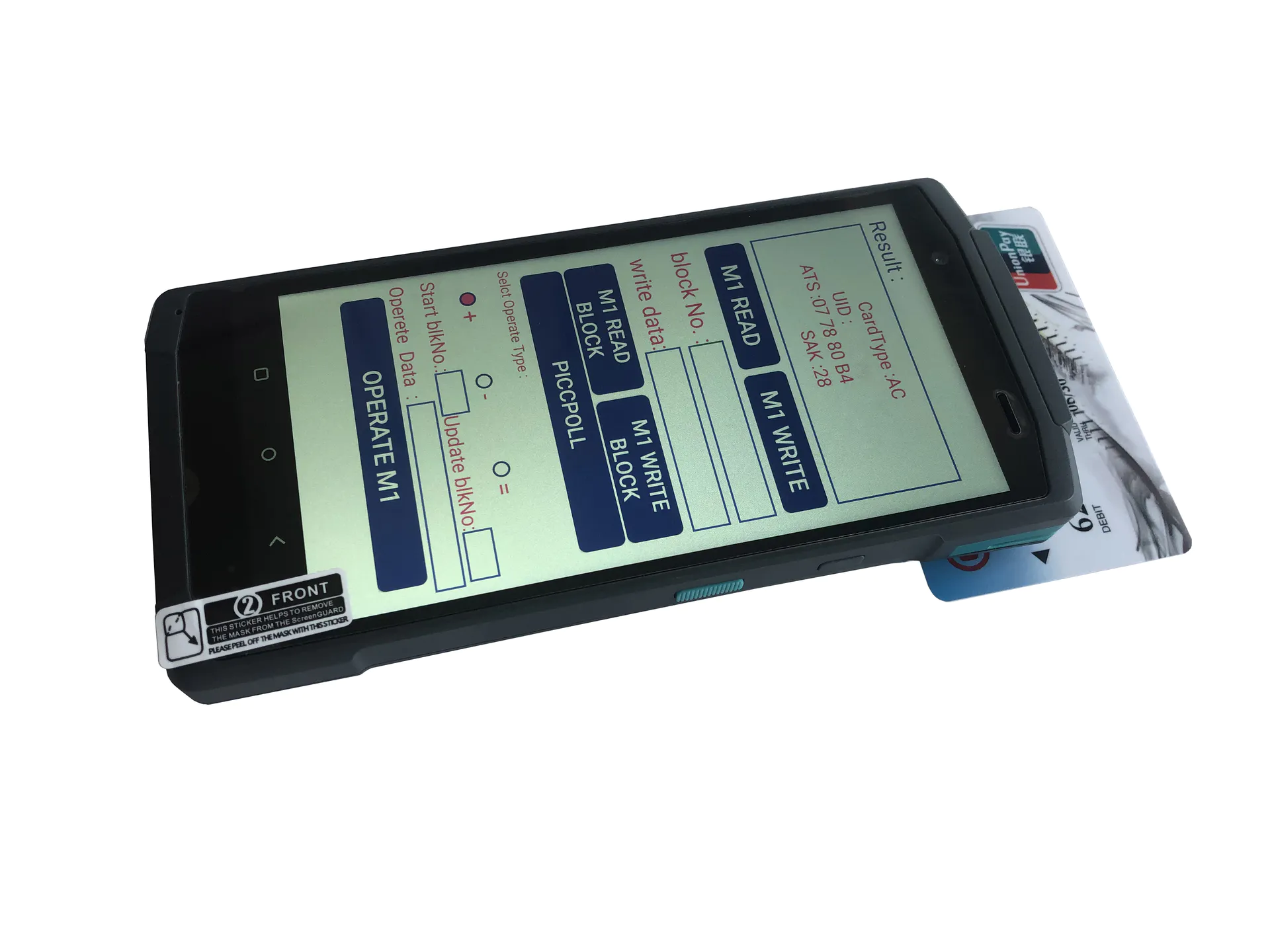 NFC Android Payment System Handheld POS Terminal With Card Reader