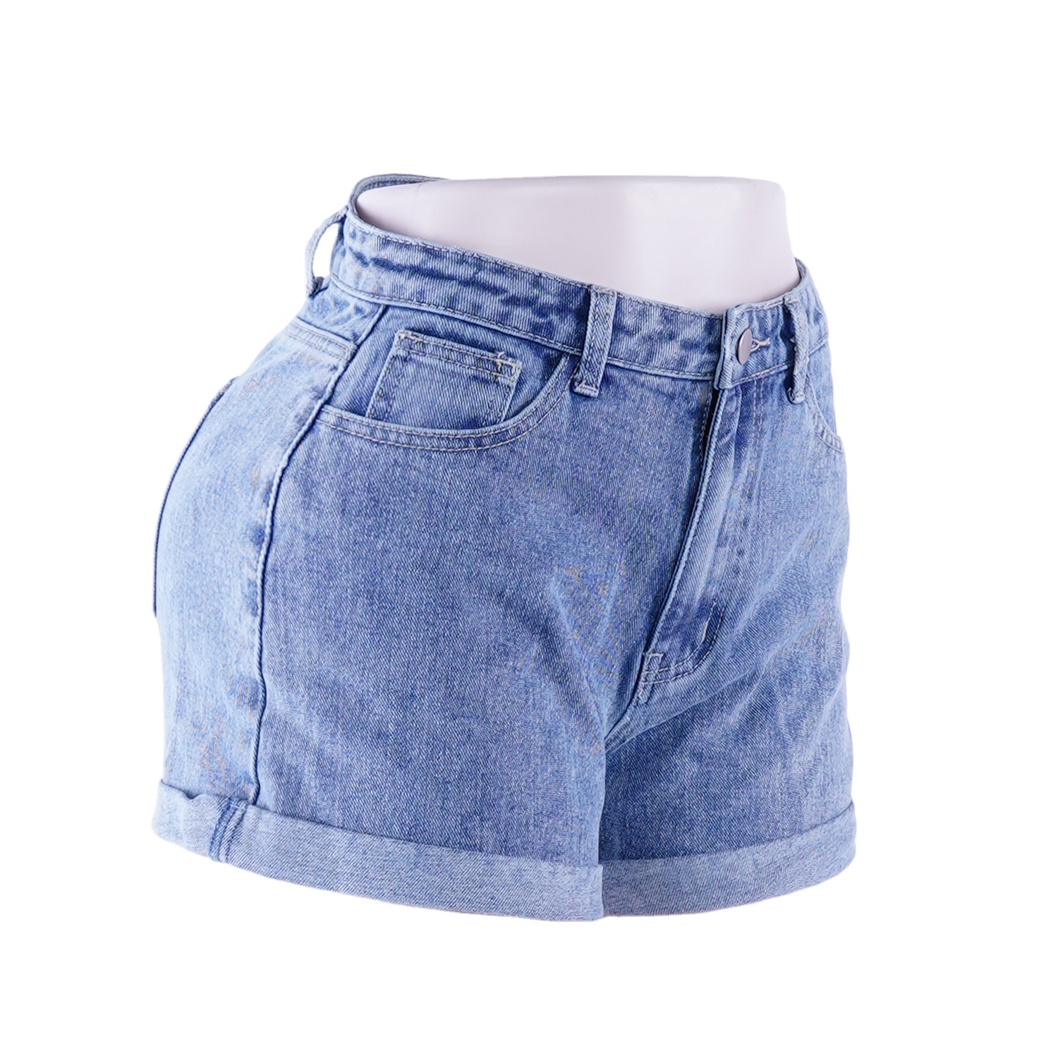 SKYKINGDOM custom design girl jeans cotton denim shorts sexy lady light blue low waisted regular casual short jeans for women