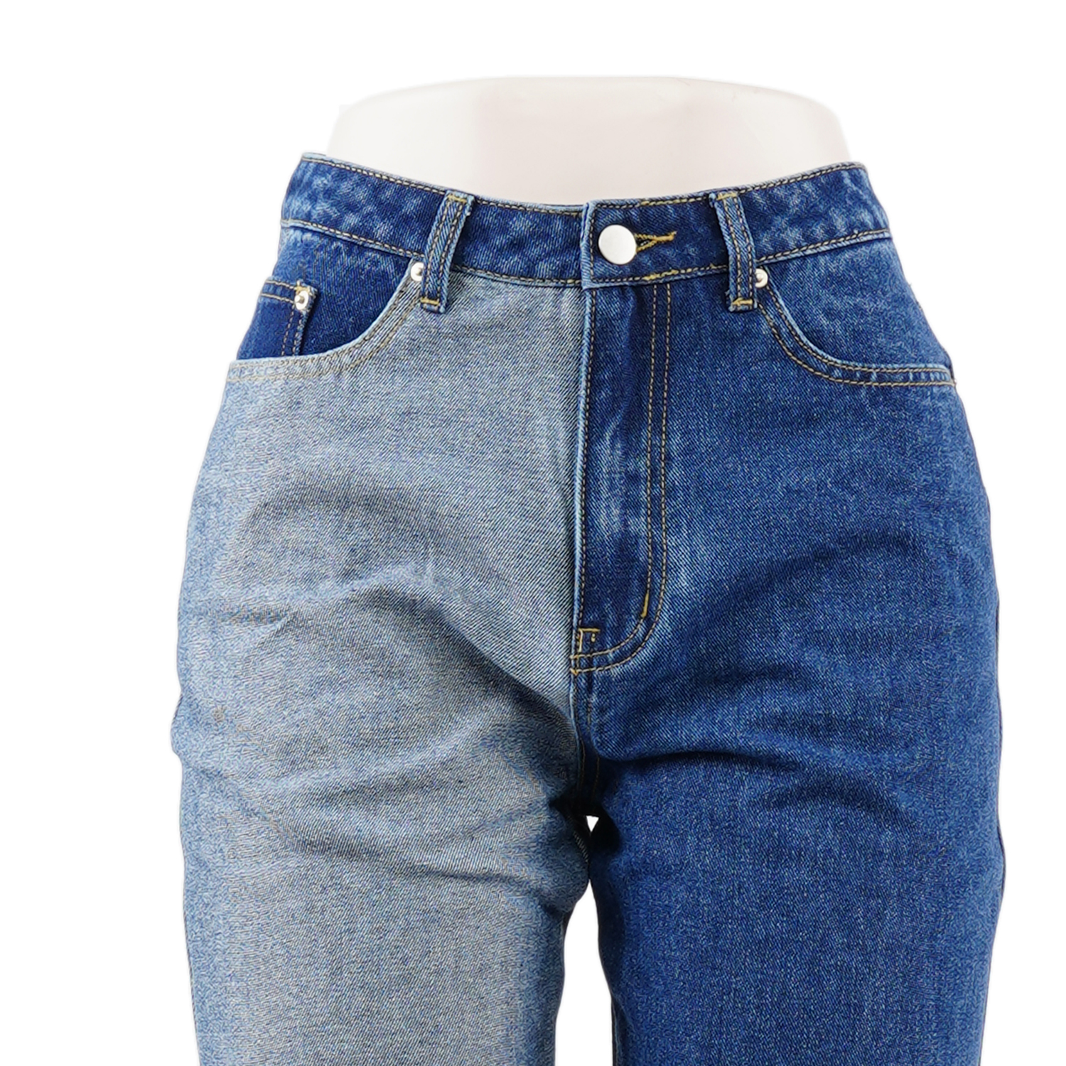 SKYKINGDOM new arrival jeans 100 cotton denim straight leg loose angle length blue jeans for women