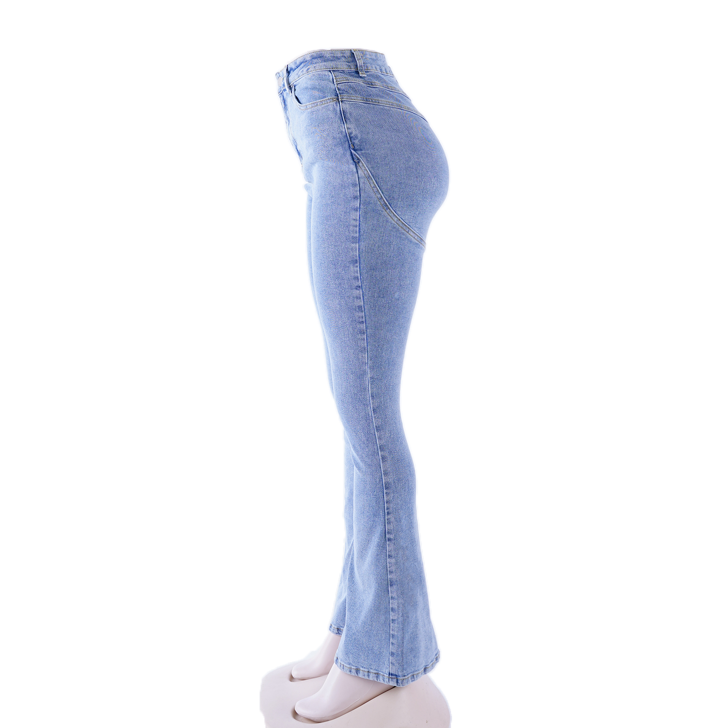 SKYKINGDOM new arrival jeans high waist light blue boot cut denim women jeans