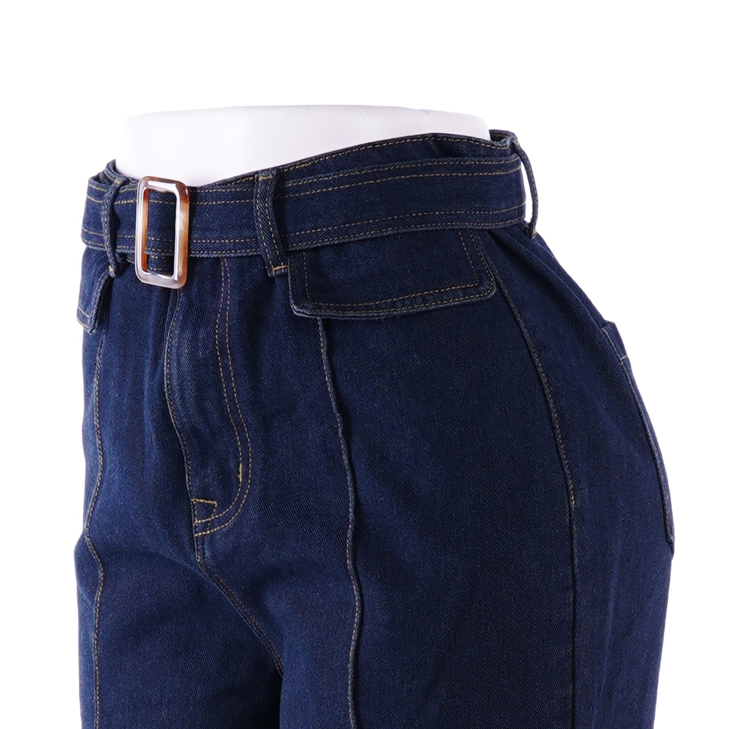SKYKINGDOM wholesale price fashion women jeans denim blue low waist with belt cotton jeans women