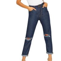 2020 hotsale jeans mid waist denim blue disdress boyfriend jeans women jeans