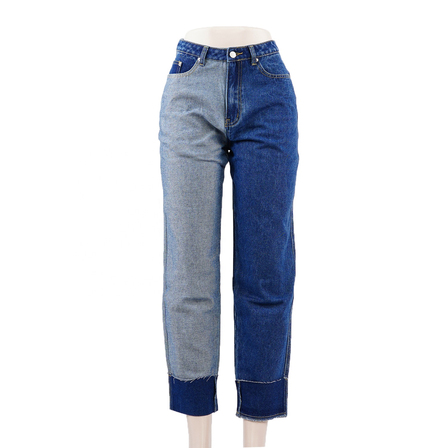 SKYKINGDOM wholesale fashion jeans classis patchwork two tones sexy lady low waist denim jeans
