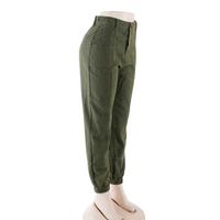 SKYKINGDOM new design jean green cotton front button jogger jeans women denim