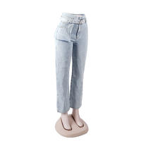 SKYKINGDOM western hot sale lady jeans high quality ankle length blue high waisted jeans for women
