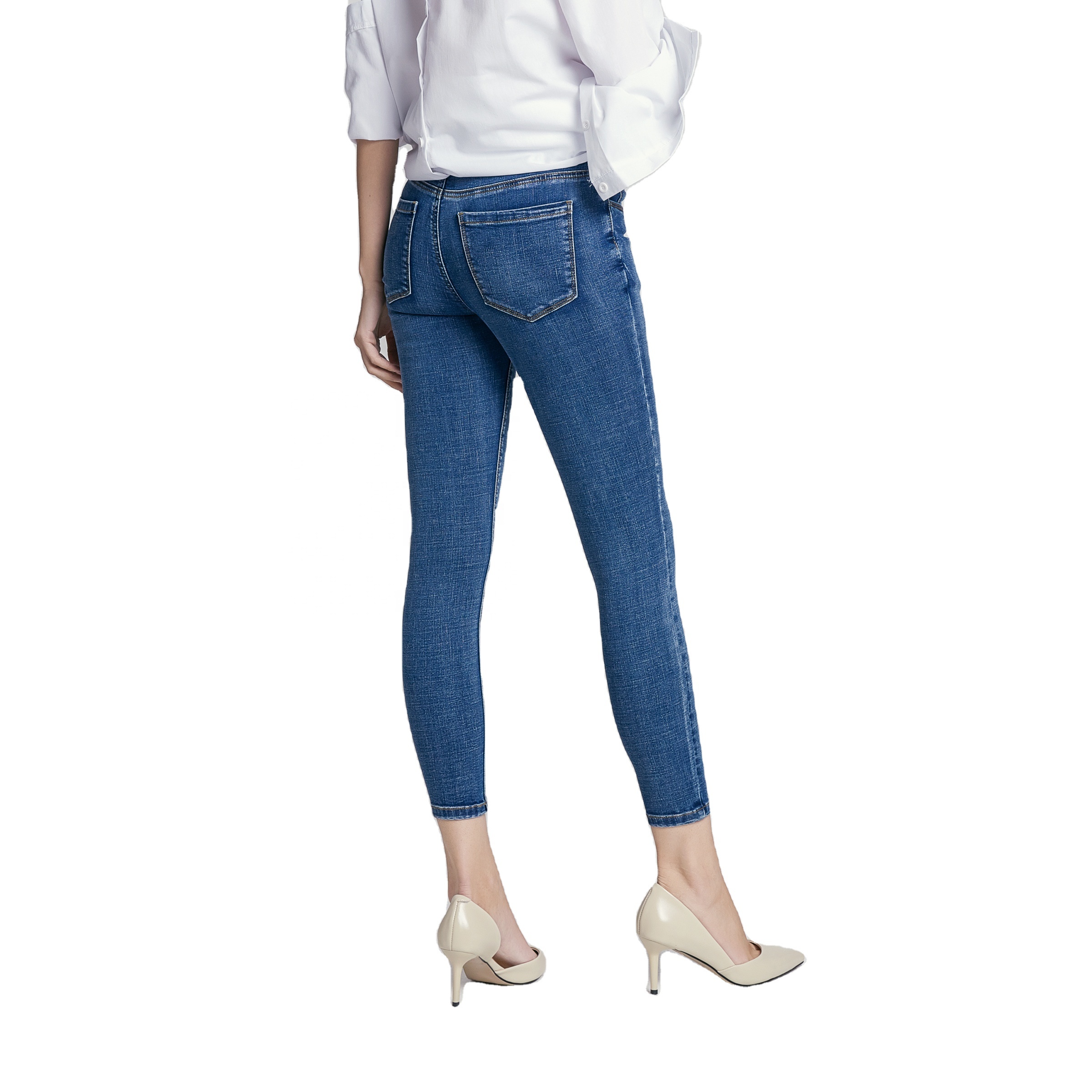 Top quality women's fashion skinny fit pencil jeans pants women denim jeans