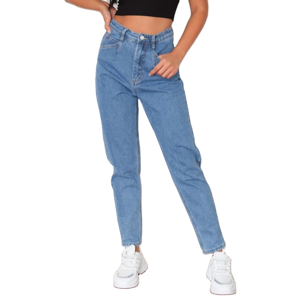 Customized wholesale fashion high waist jeans ladies jeans skinny jeans