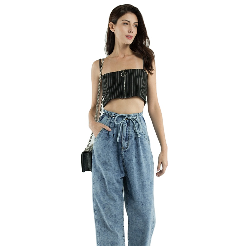 Remarkable Quality Summer Slim High Waist Slim Straight Women Denim Jeans