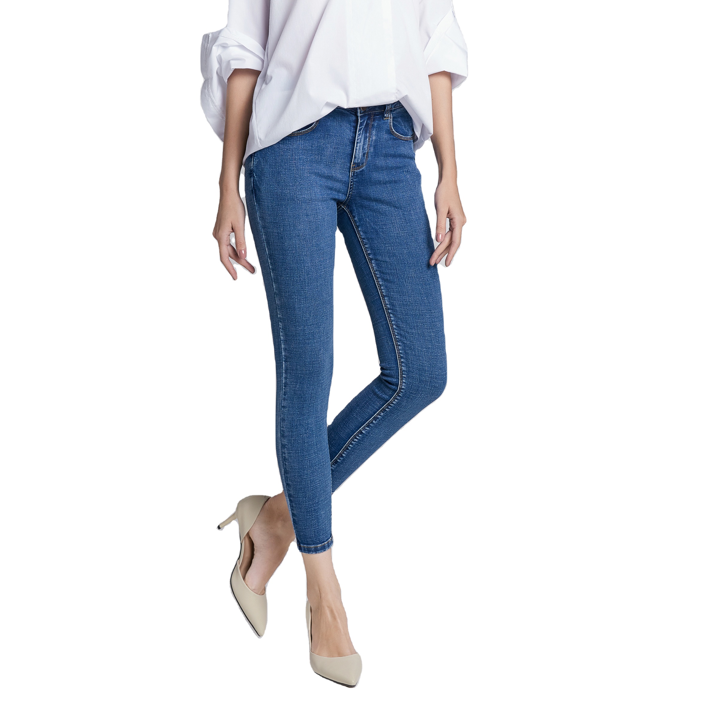 Fashion mix Jeans factory wholesale denim blue slim skinny women denim jeans
