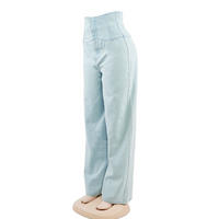 SKYKINGDOM new fashion pants women casual style light blue high waist wide leg jeans for women