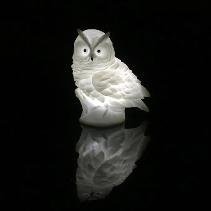 LED OEM Creative cute owl cartoon battery night light ECO-ABS For Children Baby Kids gift