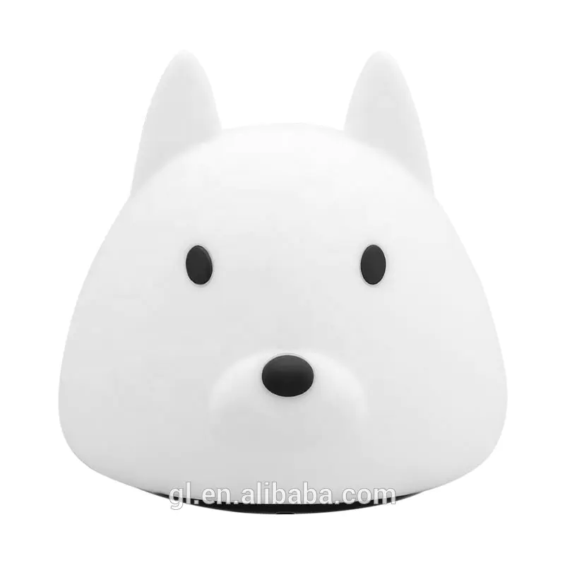 LED Creative dog shape Touch Sensor Tap Control battery night light New style For Children Baby Kids Lamp Multicolor Silicone