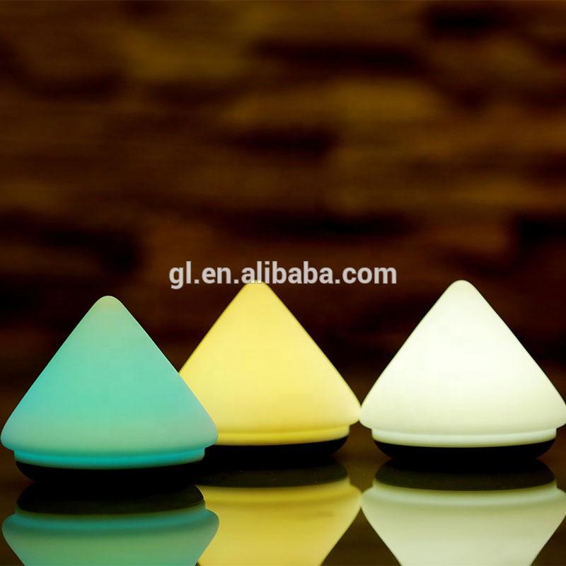 Bedroom Atmosphere Lamp creative volcano shape Rechargeable Hand Pat Touch Control Color Changing LED Silicone Gel Night Light