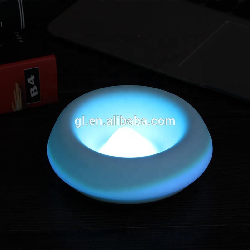 Bedroom Atmosphere Lamp creative volcano shape Rechargeable Hand Pat Touch Control Color Changing LED Silicone Gel Night Light