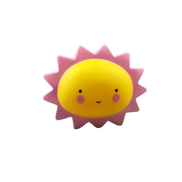 LED Creative Cute sun with facial expression ECO-ABS battery cartoon night light gift for Children Baby Kids