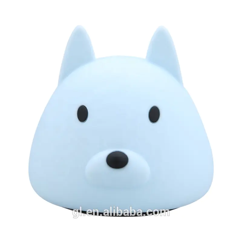 LED Creative dog shape Touch Sensor Tap Control battery night light New style For Children Baby Kids Lamp Multicolor Silicone