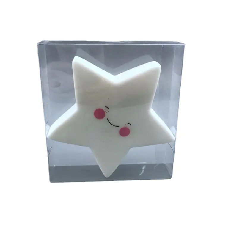 LED Creative Cute star with smile face ECO-ABS battery cartoon night light gift for Children Baby Kids