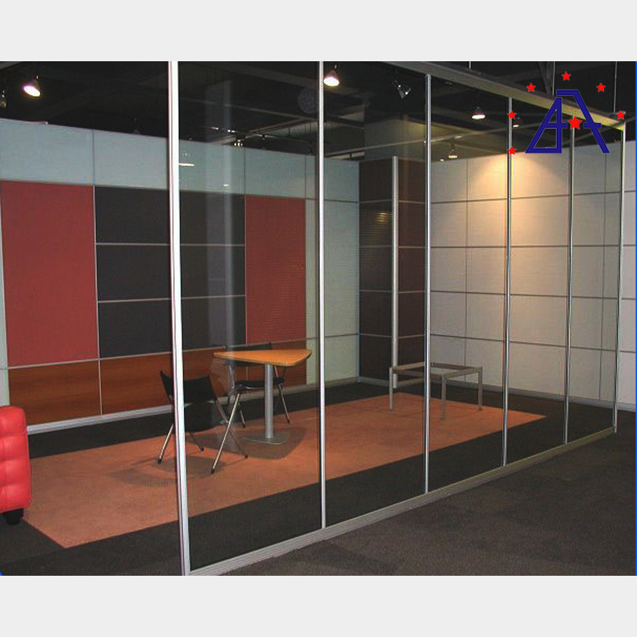 Movable aluminium frame wall glass partition for home, banquet, office,