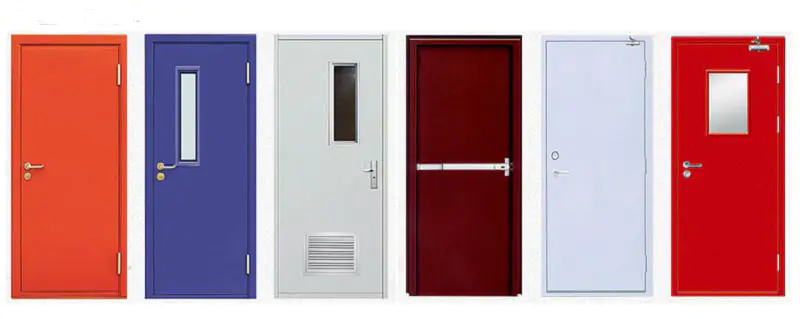 fire protection function Fire door with vision panel emergency exit door for commercial buildings