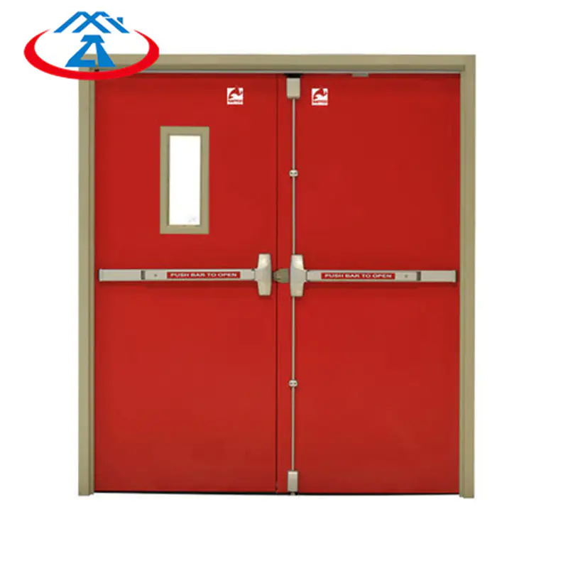 2090mm*2100mm double panels fire door fire rated door with panic bar